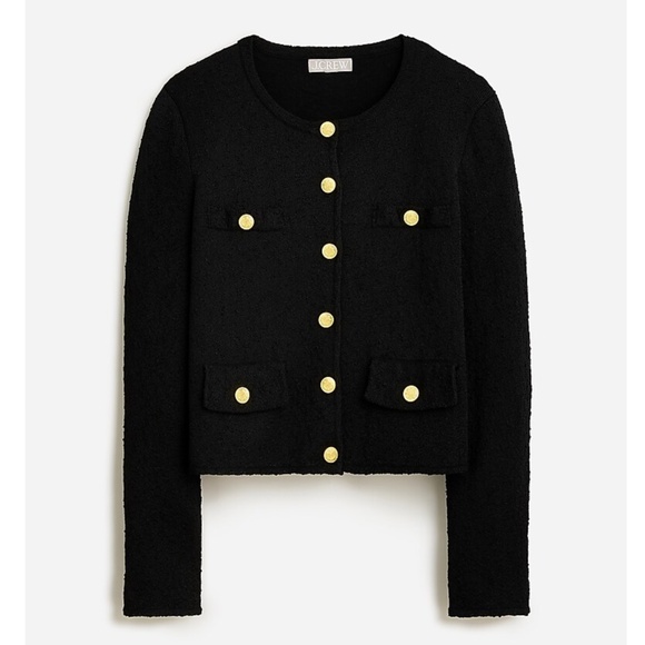 J. Crew CROPPED LADY JACKET IN TEXTURED BOUCLÉ Size Medium M - Picture 1 of 5